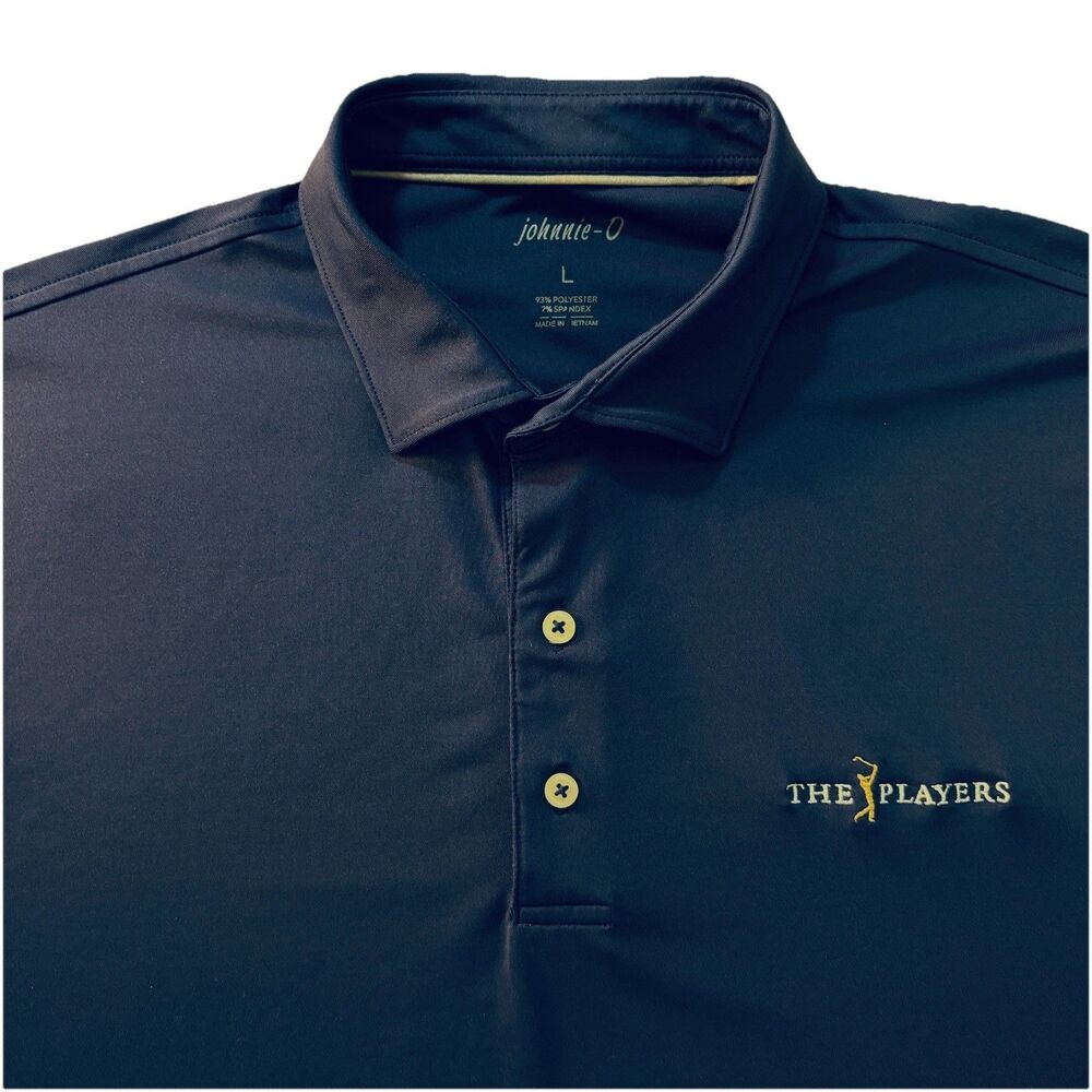 Johnnie O Polo Shirt Mens Large The Players Championship Blue Golf Performance